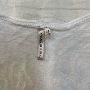 Banana Republic White Scoop Neck Tee Top